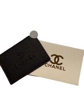 Black Chanel Card Holder/Mirror Bundle